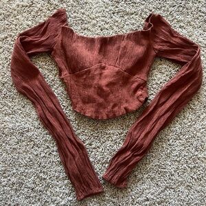 SHEIN long sleeve crop top - SIZE XS